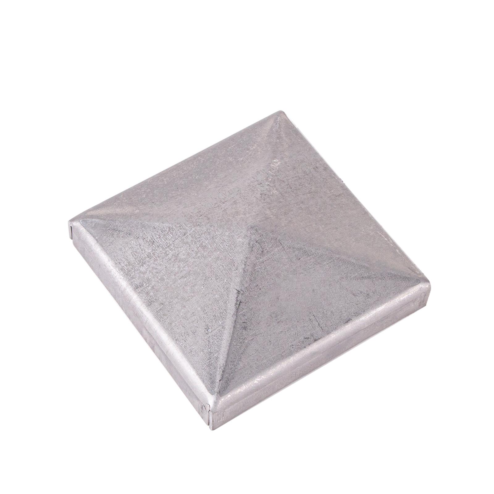 Pfostendeckel Pyramide mit Rand Stahl | Edelstahl (40- 200mm)